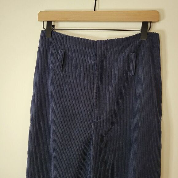 1.STATE Women's Corduroy Wide Leg High Waist Pockets Pants Size 6 - Picture 2 of 10